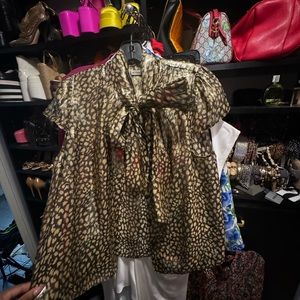 Alice Olivia gold metallic top